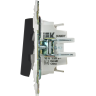 Выключатель 2-клавишный IEK SKANDY с индикацией 10А SK-V09Bl черный SK-V20-1-10-K02